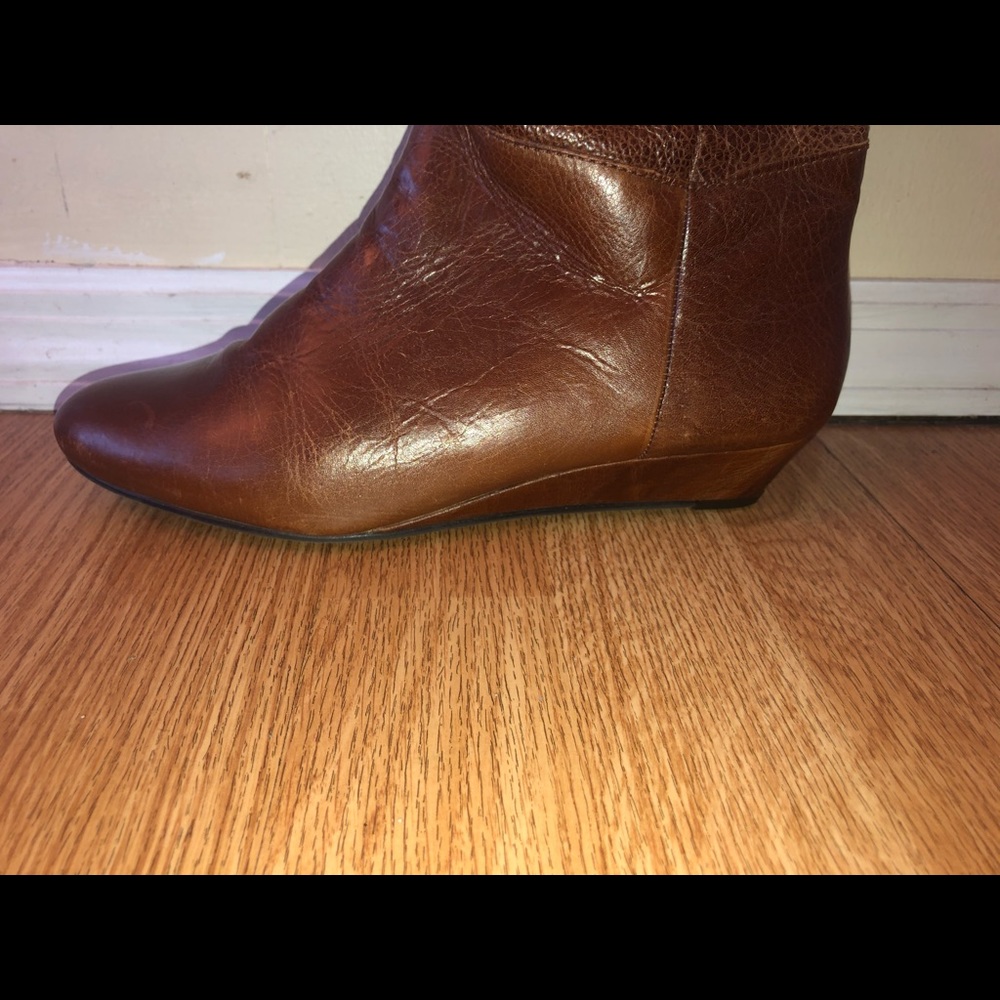 Steven Steve Madden Brown Distressed Wedge Boot - image 5